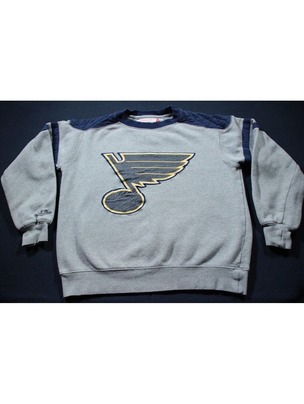 St. Louis Blues Mitchell & Ness Sweatshirt S Gray NHL Hockey